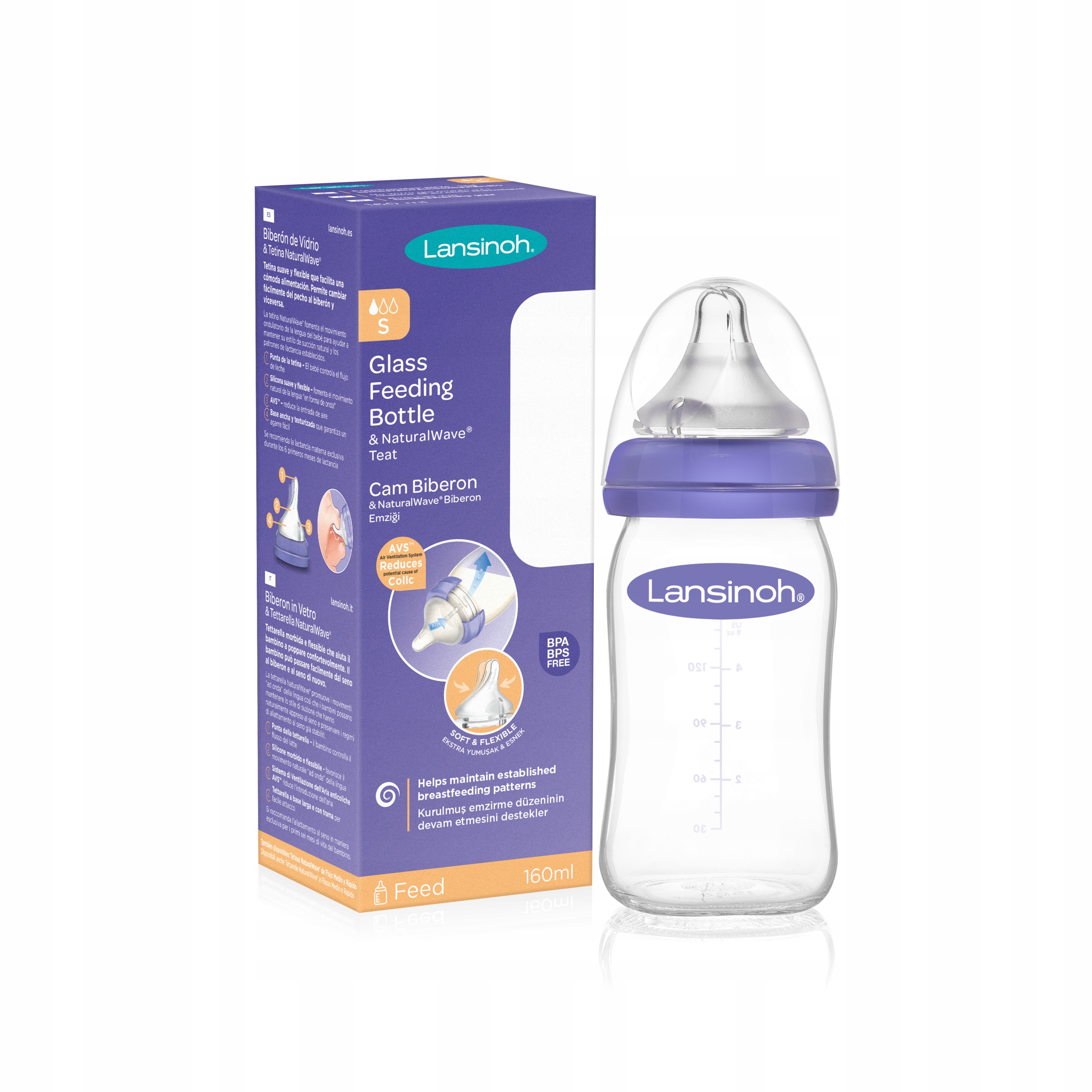 

Lansinoh Butelka Szklana 160ml Smoczek S
