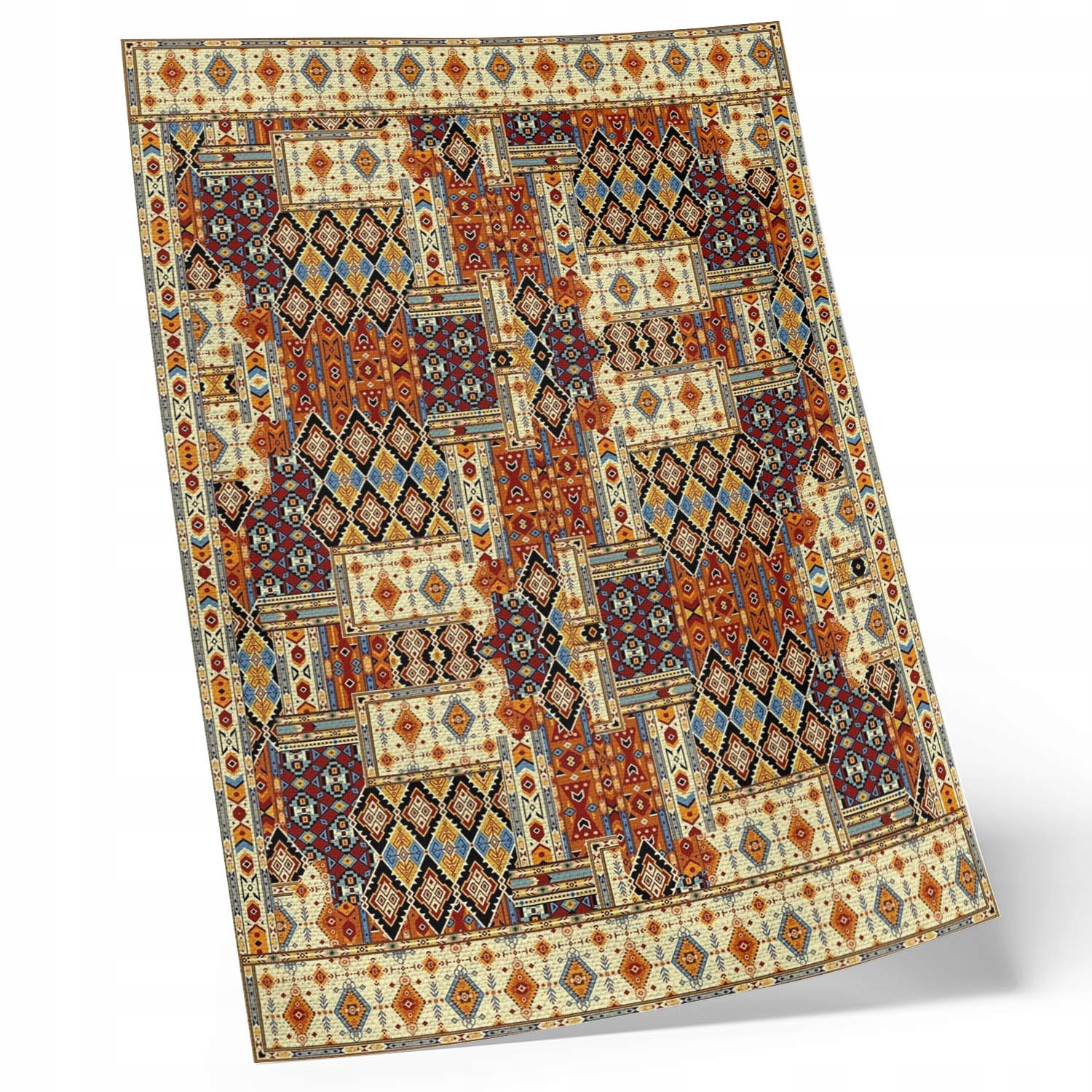 Ozdobný vinylový koberec Vodotesný s potlačou Patchwork abstrakcia 120x180