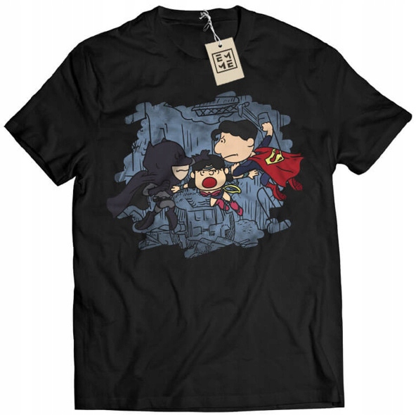 

Koszulka Peanuts Batman Superman czarna 2XL