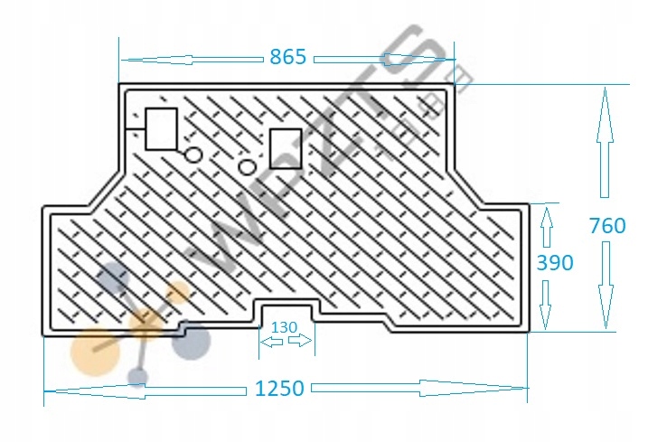 100 700 - Резиновые коврики Ursus 934 1034 1134 1234 1434 ...
