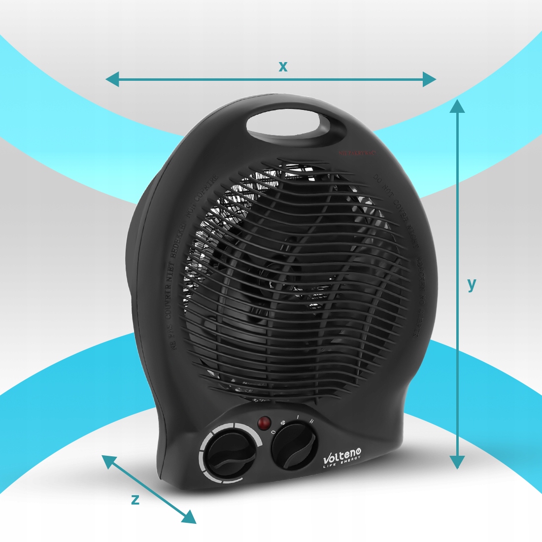 TERMOWENTYLATOR FARELKA GRZEJNIK ELEKTRYCZNY 2000W Model inny