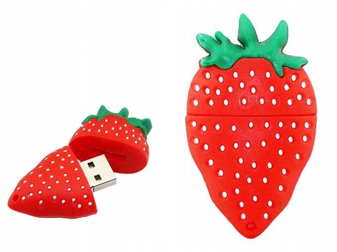 Pendrive Usb Gyors Flash Drive Ultra Memória Strasszos Eper Alakú Pendrive 64GB