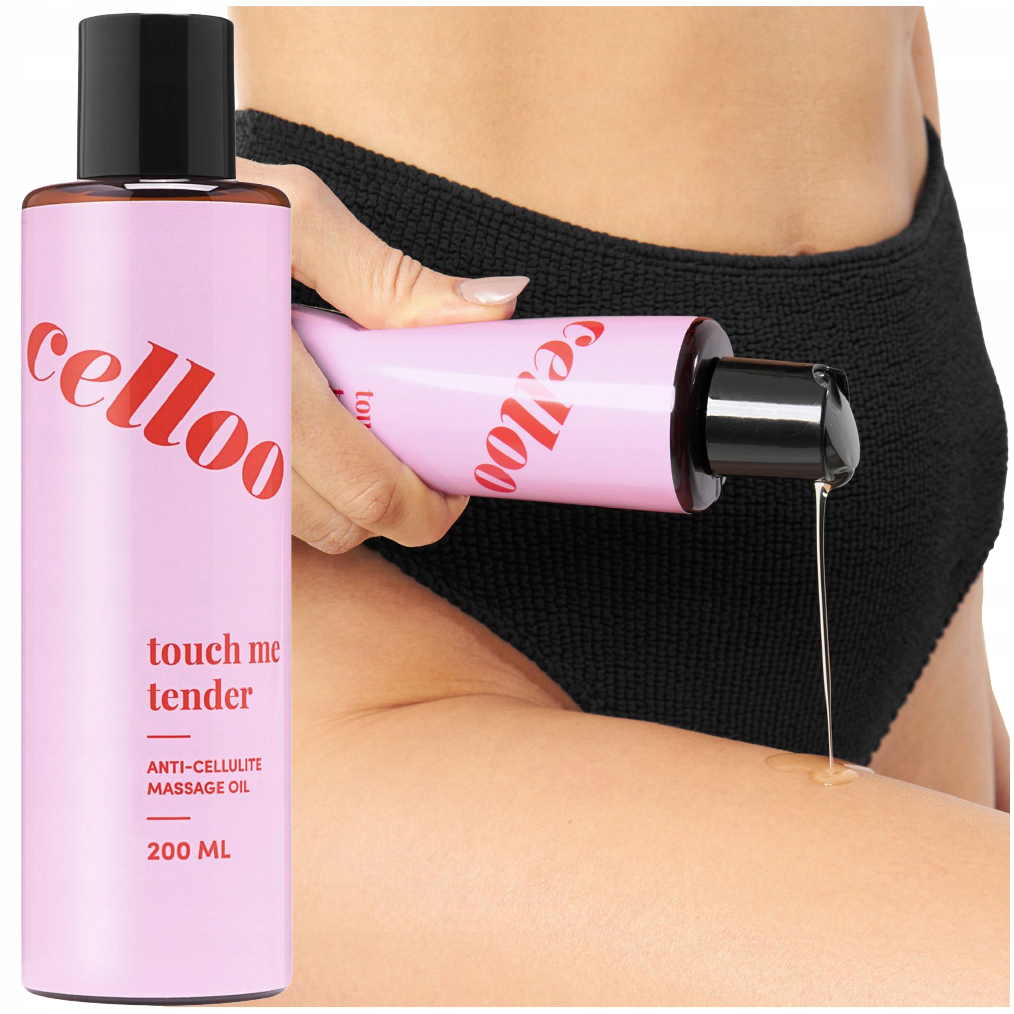 Masážní Olej anticelulitidní Vyhlazující s avokádem Prohřívací Celloo