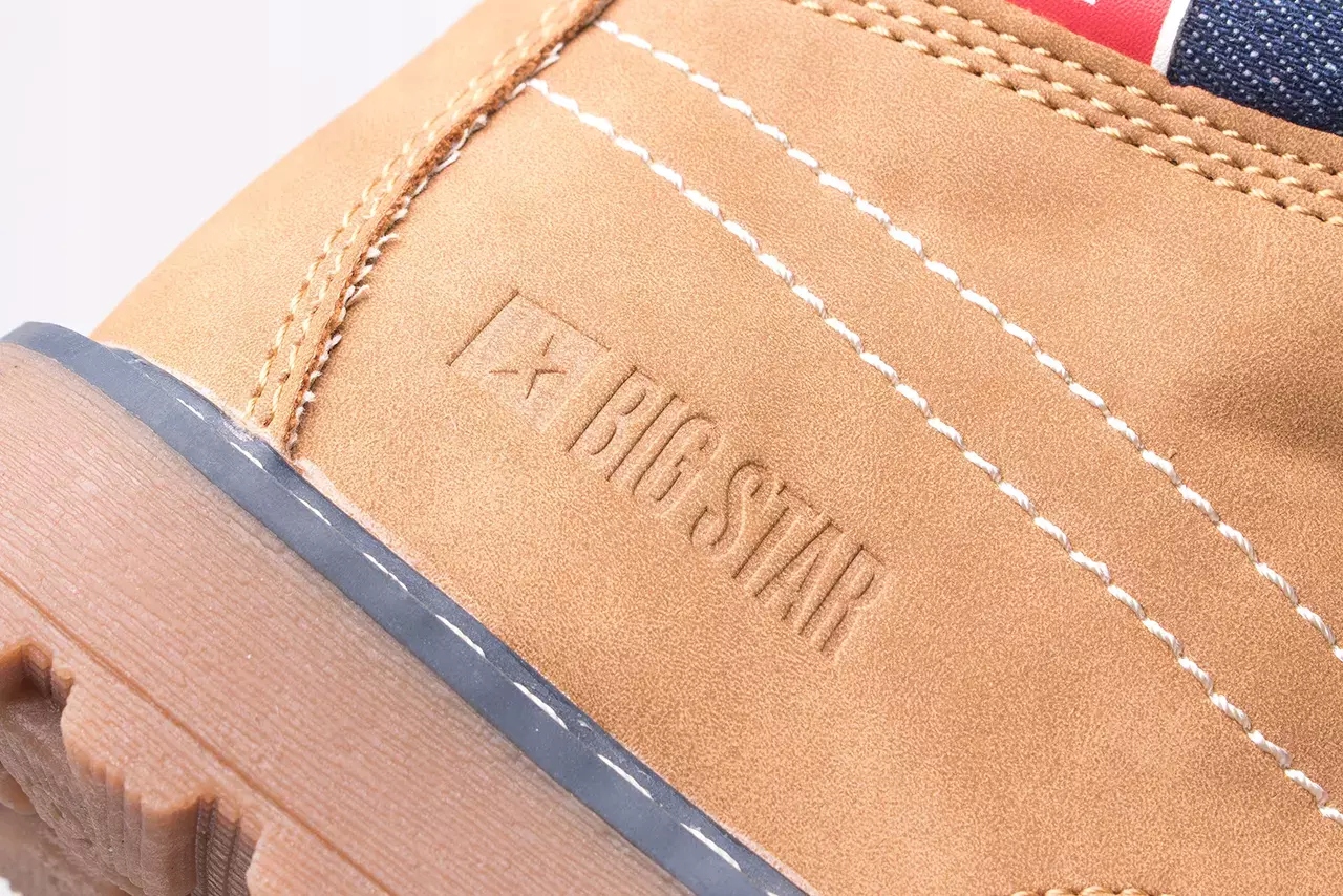 BUTY ZIMOWE DZIECIĘCE BIG STAR WYGODNE TRAPERY SZNUROWANE OBUWIE KK374130 Materiał inny materiał