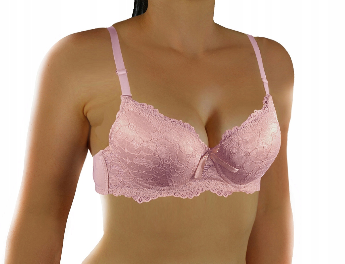 

Koronkowy biustonosz Max Push Up C 75 pudrowy