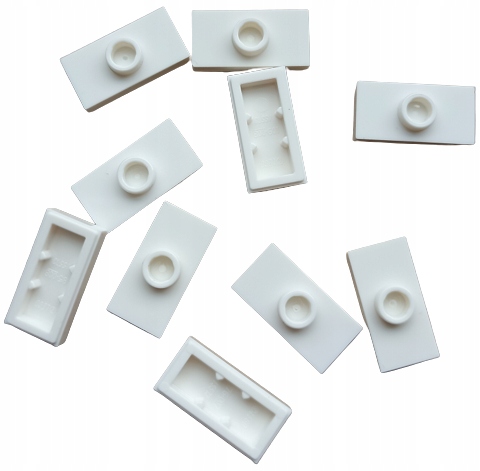 

Lego płytka 1x2 wypustka biały 15573 - 10szt