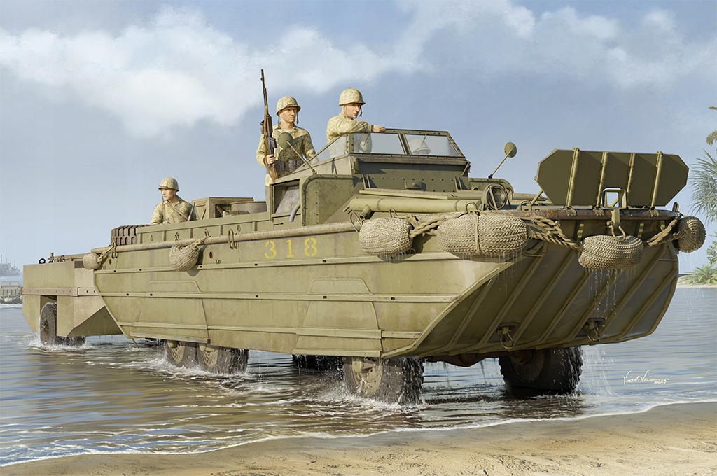Gmc DUKW-353 s přívěsem WTCT-6 I Love Kit 63539 v měřítku 1/35