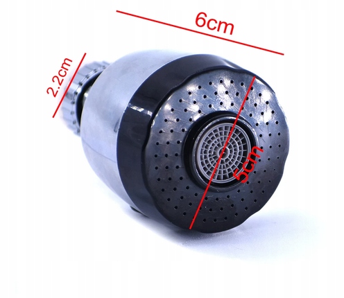 PERLATOR DO BATERII CHROM KUCHENNEJ UNIWERSALNY OSZCZĘDNOŚĆ ŁATWY MONTAŻ Wysokość 6 mm