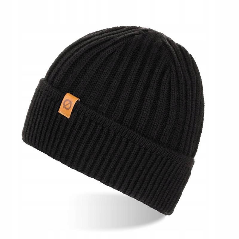 

Czarna Męska Czapka Zimowa Beanie Brodrene Ciepła