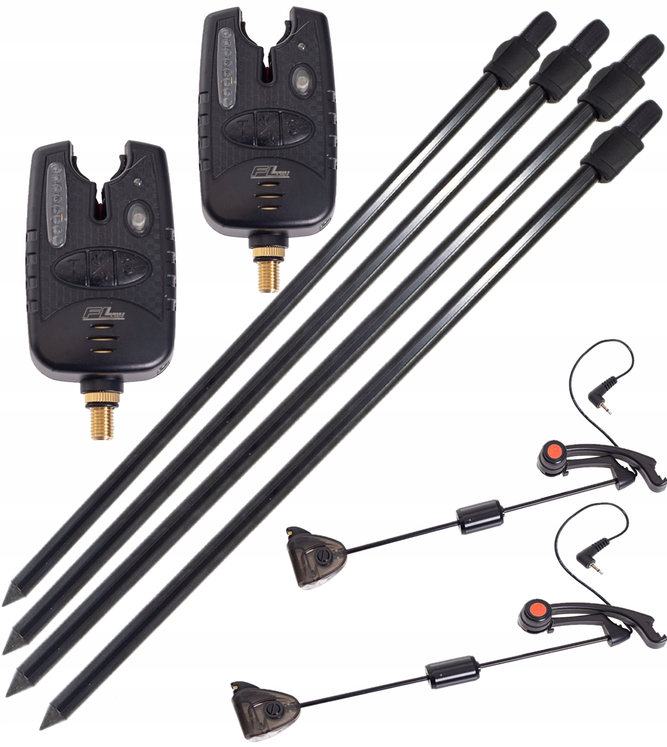4xPODPÓRKA Teleskopowa 60/115 CM+2xSYGNALIZATOR Brań 8 Diod Led+ 2x Swinger