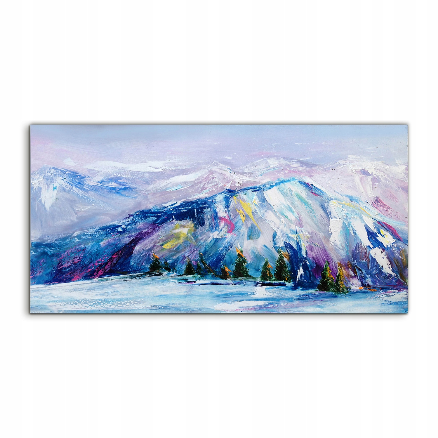 Fotoobraz 120x60 ako darček Hory Stromy Sneh Zima