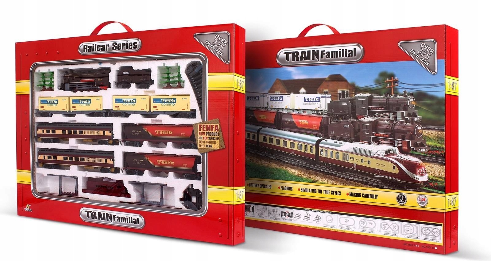 KOLEJKA NA BATERIE DŁUGI TOR POCIĄG ŚWIATŁO DŹWIĘK Bohater brak