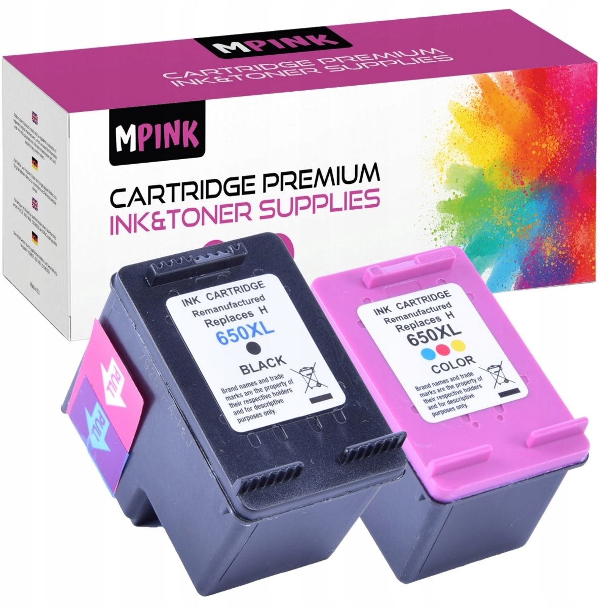 2 Tusze do Hp 650XL 1515 2515 2545 2645 3515 3545 4515 2510 3510 4518 4648