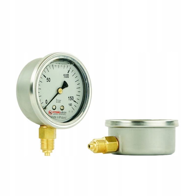 Polské glycerinový manometr s průměrem hodin 63 mm, rozsah