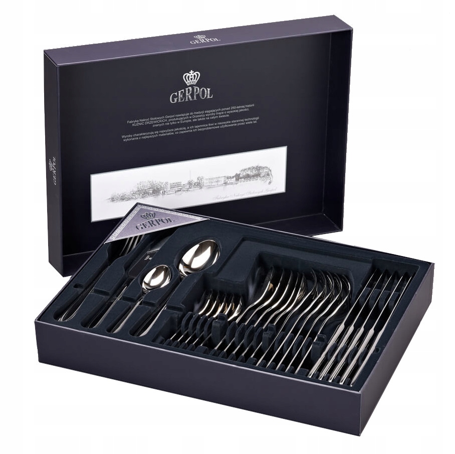 GERPOL ZESTAW SZTUĆCÓW POŁYSK APOLLO 6 OSÓB 24 SZT