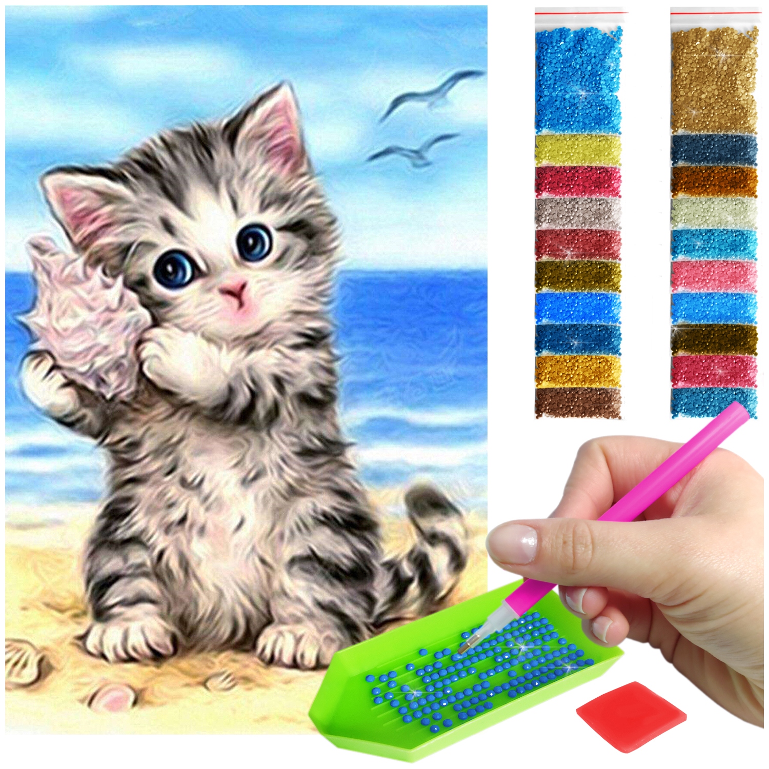 Haft Diamentový Velký 60x40cm Diamond Painting Mozaika Diamentové Příslušenství