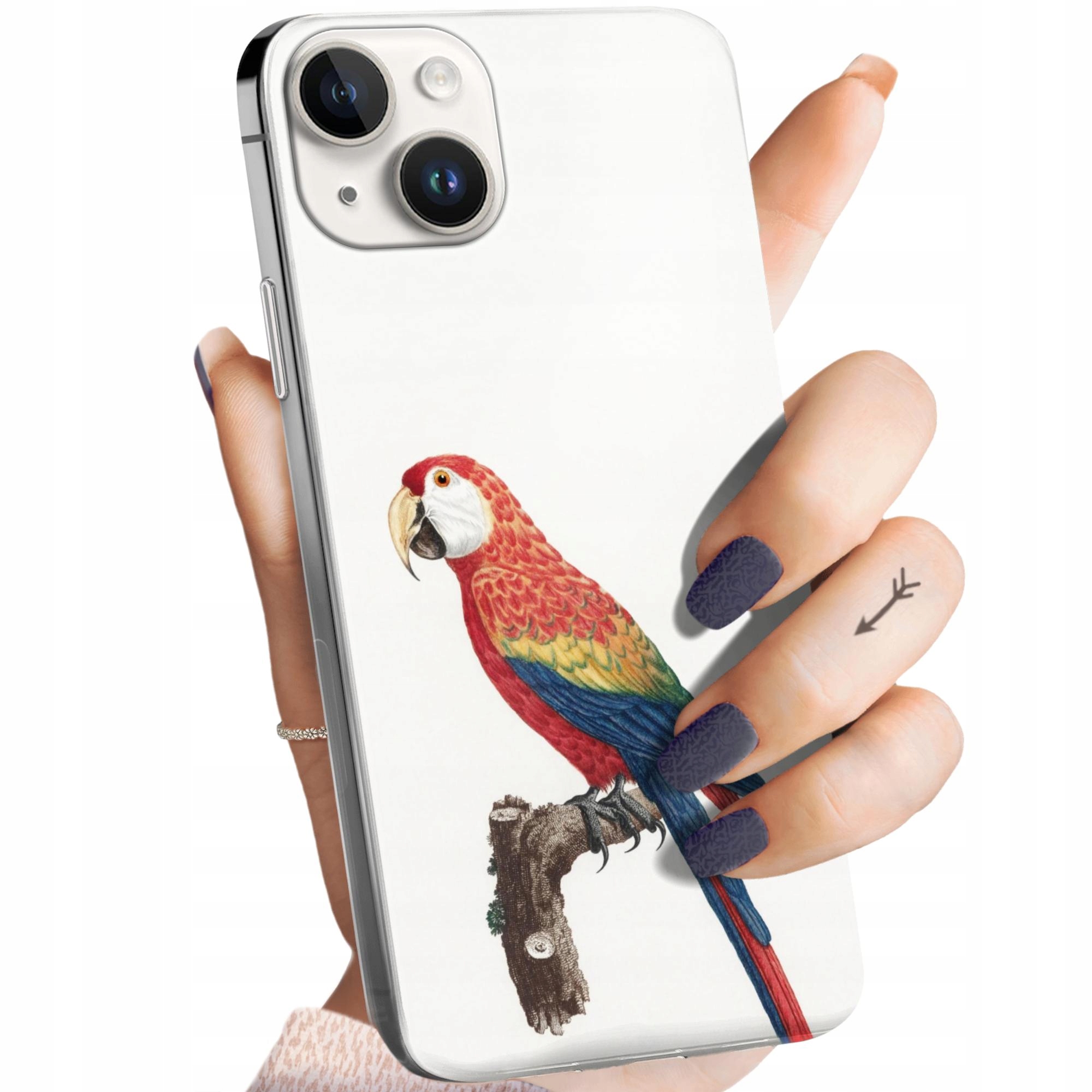 Etui Do Iphone 14 Plus Ptaki Ptak Papuga Koliber Obudowa Pokrowiec