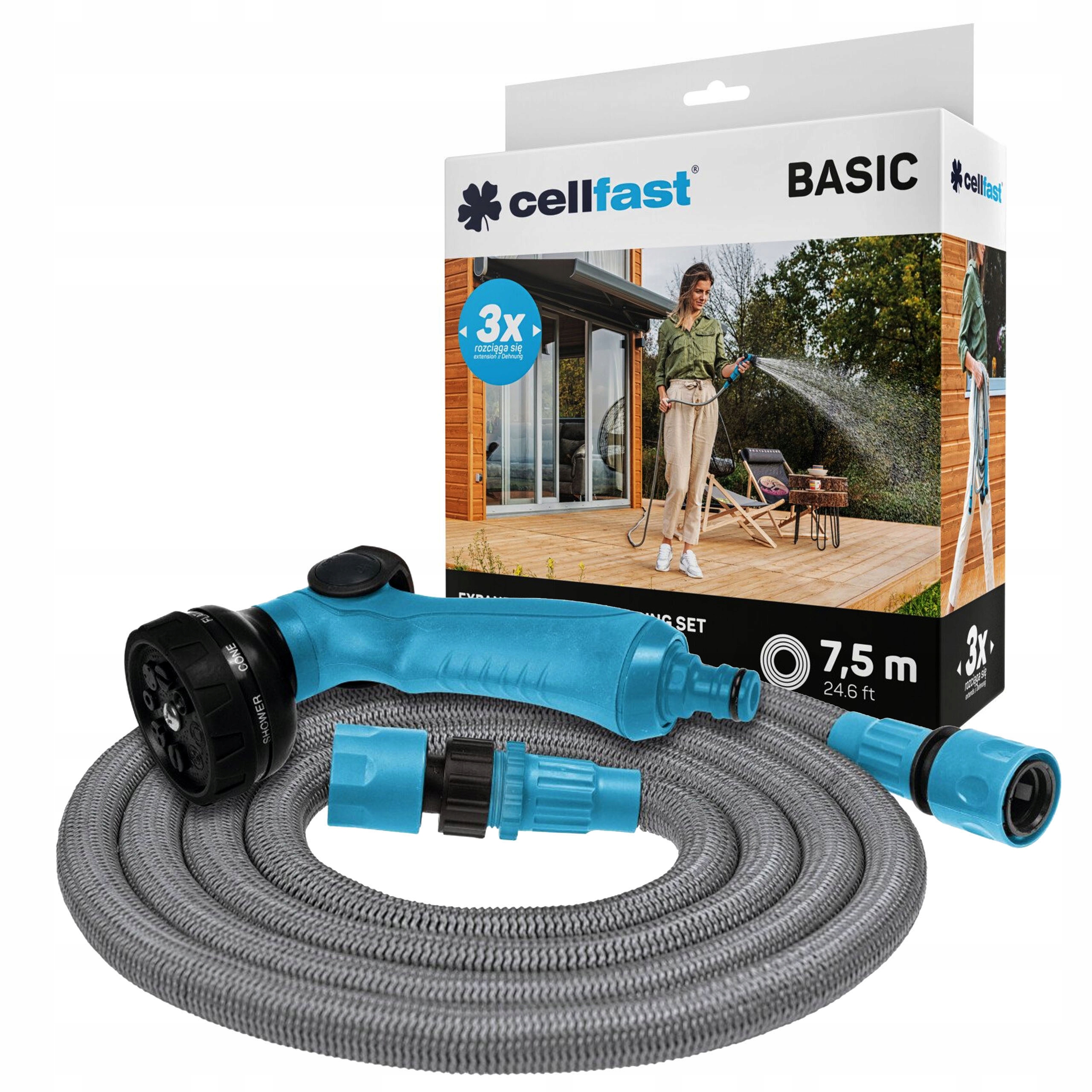 

Cellfast Basic 19-045 Wąż rozciągliwy 7,5m zestaw