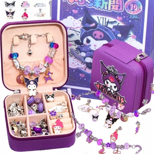 ZESTAW KUROMI KORALI KIELEMENTY ROBIENIE BRANSOLETEK BIŻUTERII CHARMS