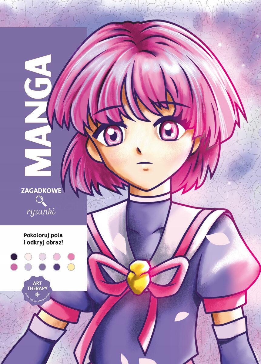 Manga. Kolorowanka antystresowa. Zagadkowe rysunki