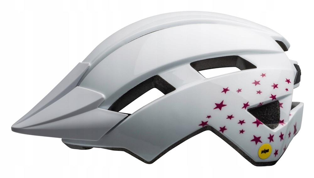 Kask dziecięcy Bell Sidetrack II Integrated Mips white stars 47-54cm