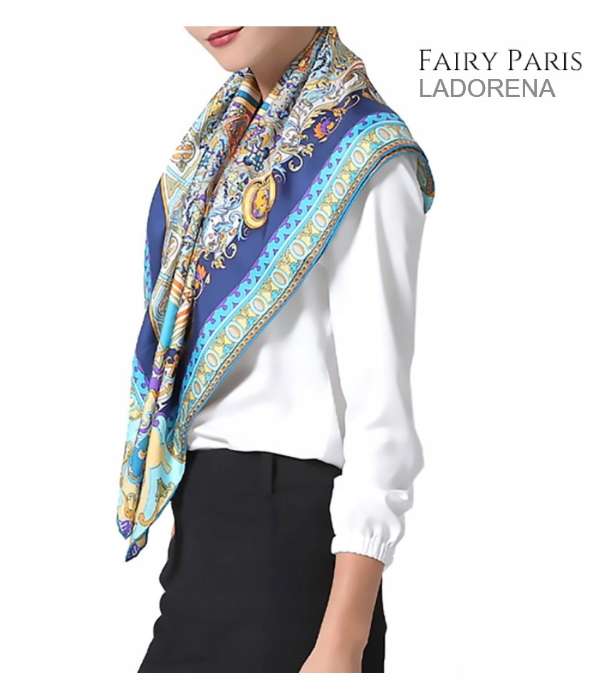 APASZKA JEDWABNA CHUSTA 100% NATURALNY JEDWAB MORWOWY JAKOŚĆ PREMIUM^ Model LD77704