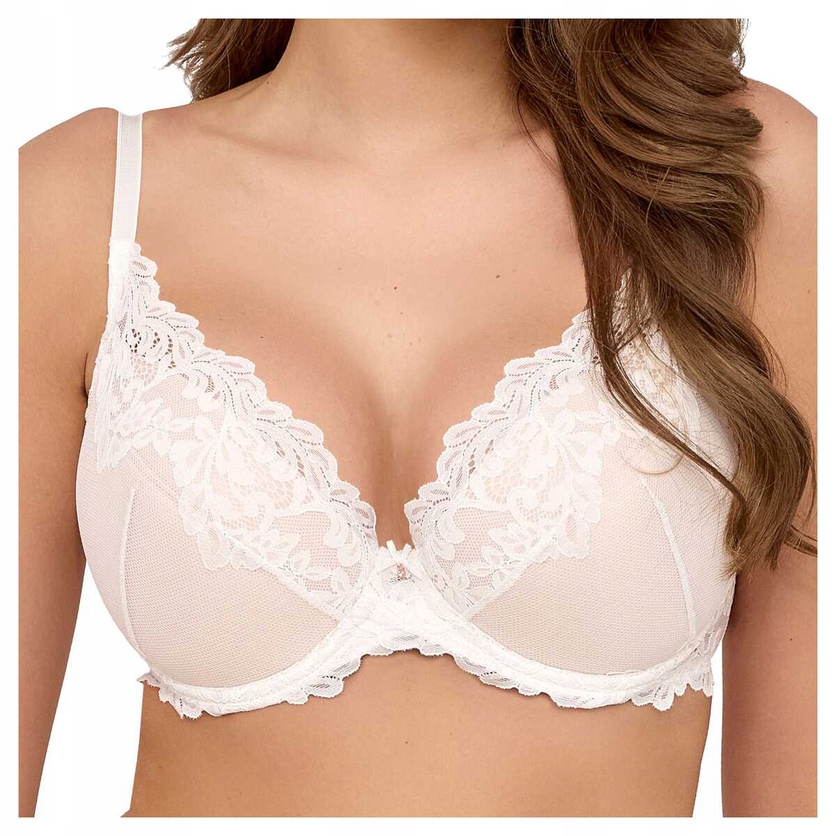 Ava Push up podprsenka s krajkou Angelic 2235 krémová béžová 75B
