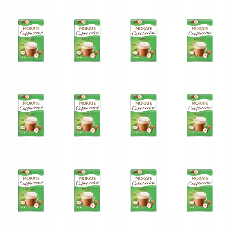 Mokate Cappuccino s oříškovou příchutí 160 g (20 g x 8) X12