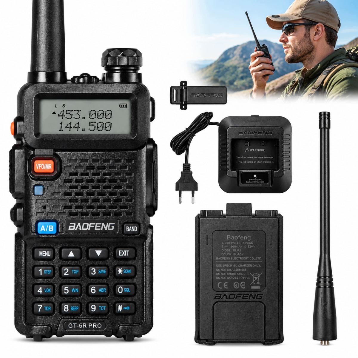 Krótkofalówka Baofeng Radiotelefon Baofeng UV-5R Series 5W Fm