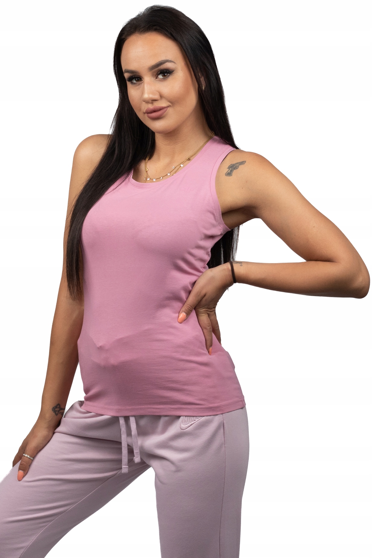 4F TOP KOSZULKA RAMIĄCZKA RÓŻ BAWEŁNIANA R-XL Rozmiar XL