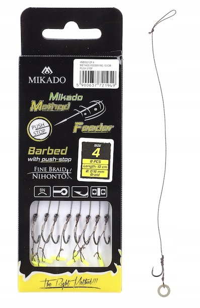 

Przypon Mikado method feeder z gumką hak 8 0,14mm