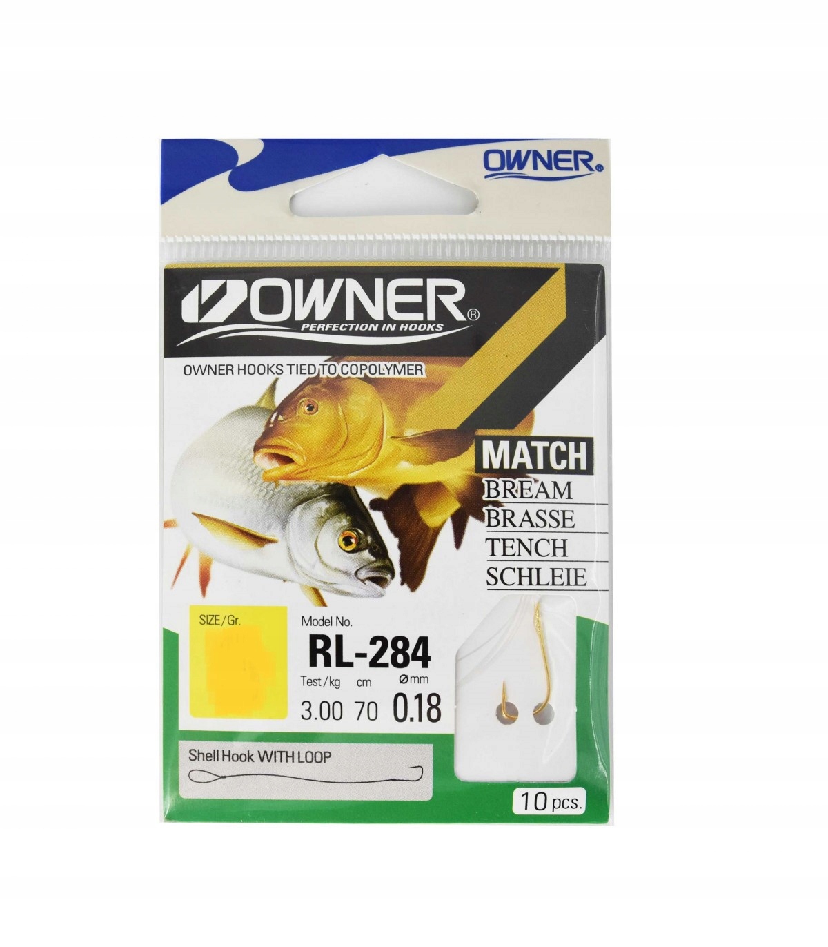 Haczyki z przyponem Owner RL-284 Match 10 szt. R:8