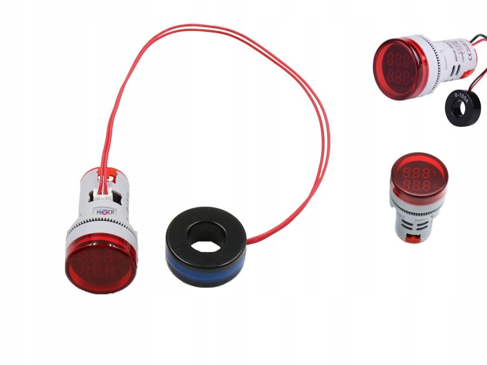 

Miernik woltomierz amperomierz 20V-500V 1A-100A Ac