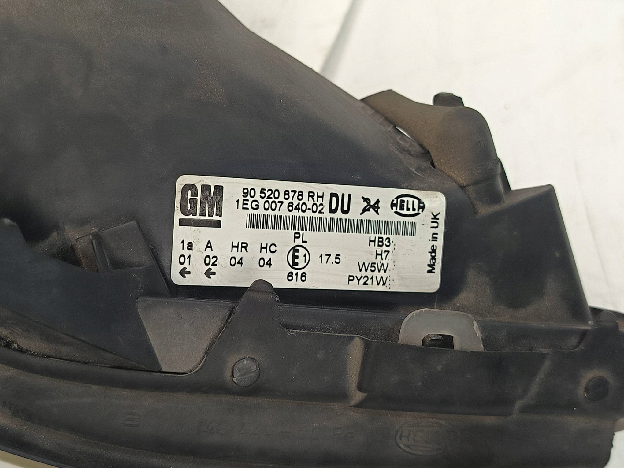 light right front 90520878RH OPEL ASTRA G