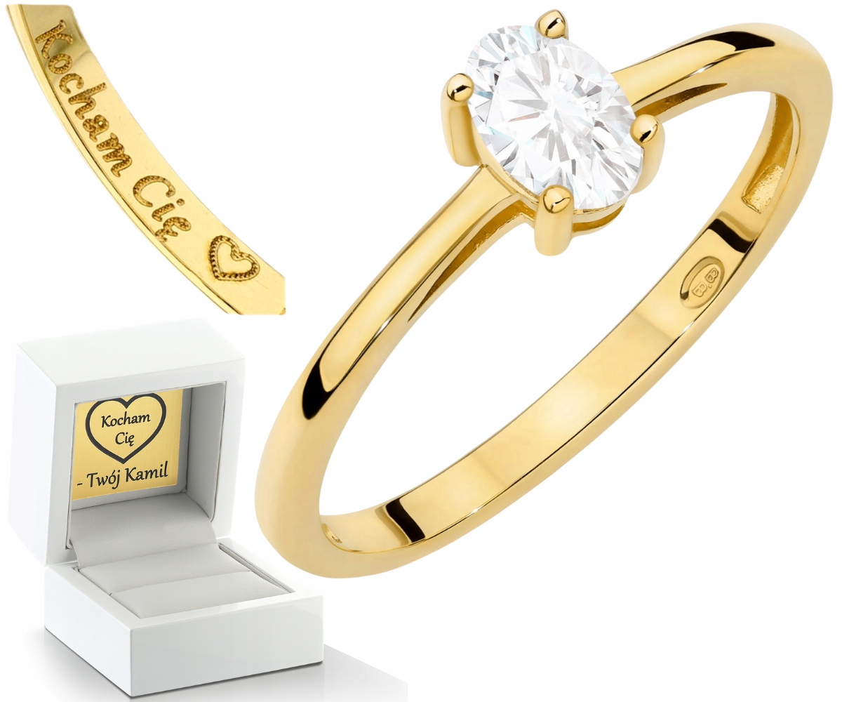 Certifikovaný Výrobek Zlatý Prstýnek S Přírodním Kamenem, Bílý Safír