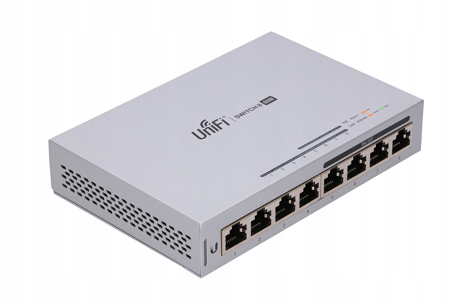 Switch US-8-60W-5 UniFi 8x RJ45 1000Mb/s 4x PoE 60W 5-PACK Waga produktu z opakowaniem jednostkowym 4.6 kg