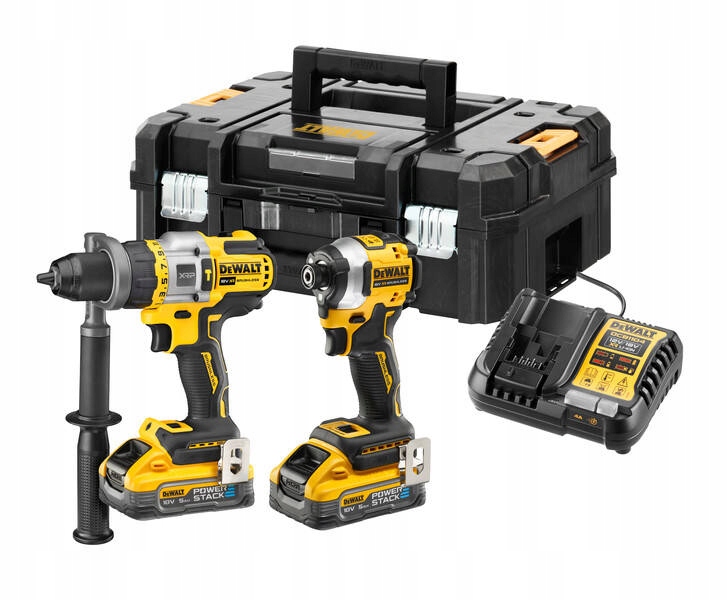 Zestaw PowerStack z wiertarko-wkrętarką i zakrętarką DeWalt