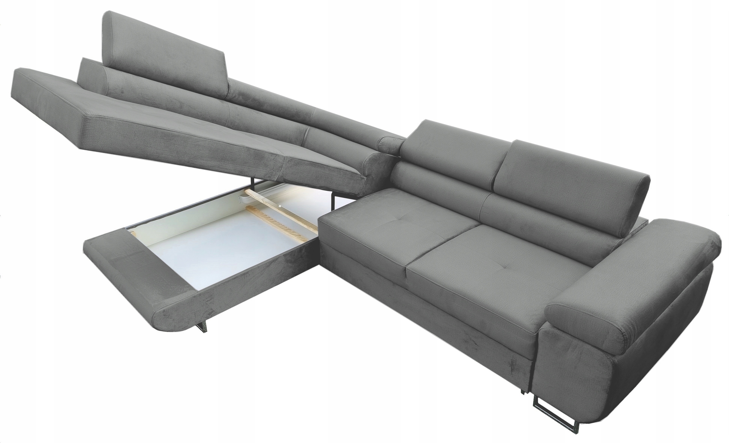 Narożnik ALI Rozkładany Rogówka Sofa Łóżko Kanapa Wysokość mebla 89 cm