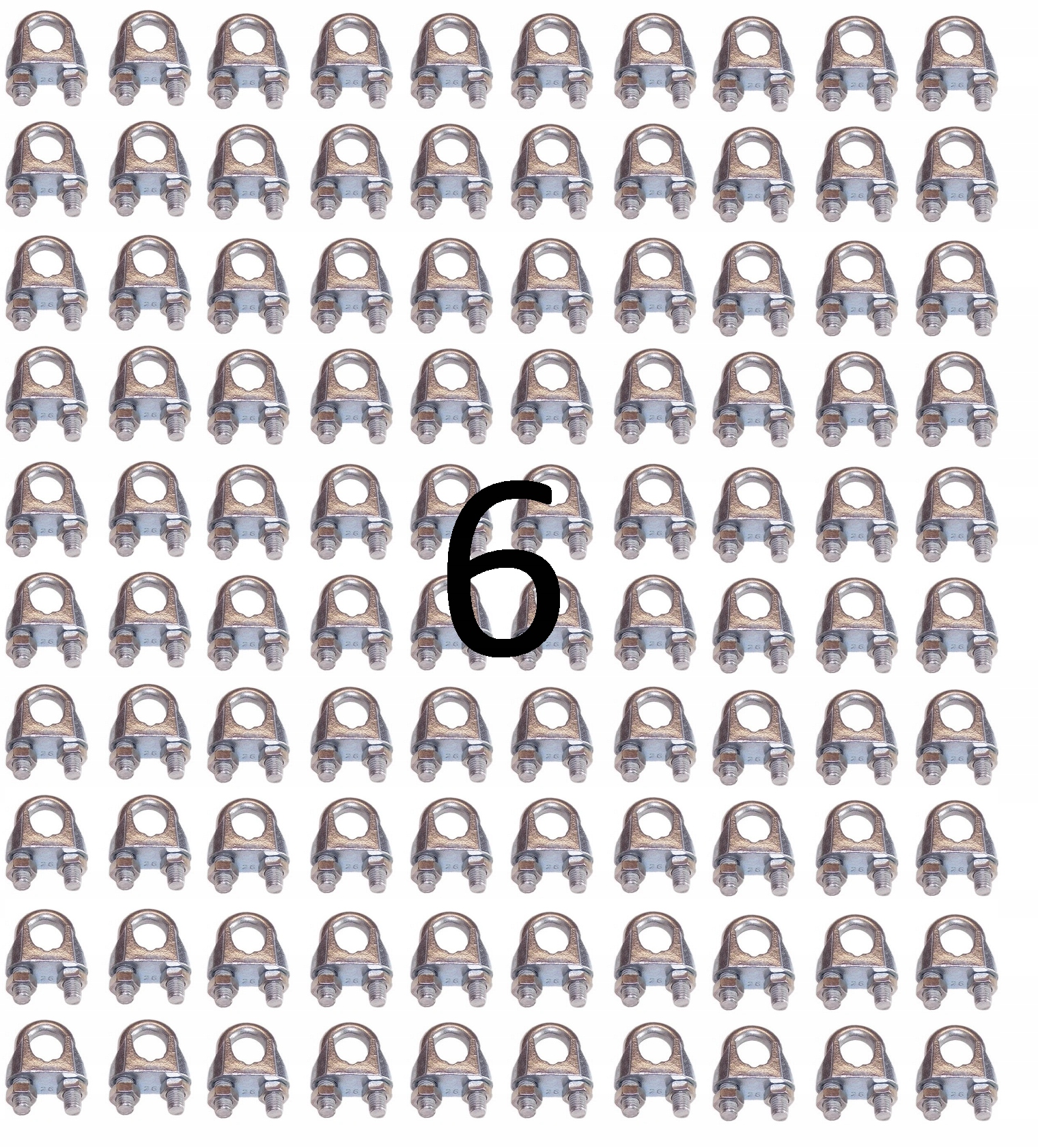 ZACISK LINY 6mm 100 sztuk LINOWY DO LIN STALOWYCH Kod producenta 0