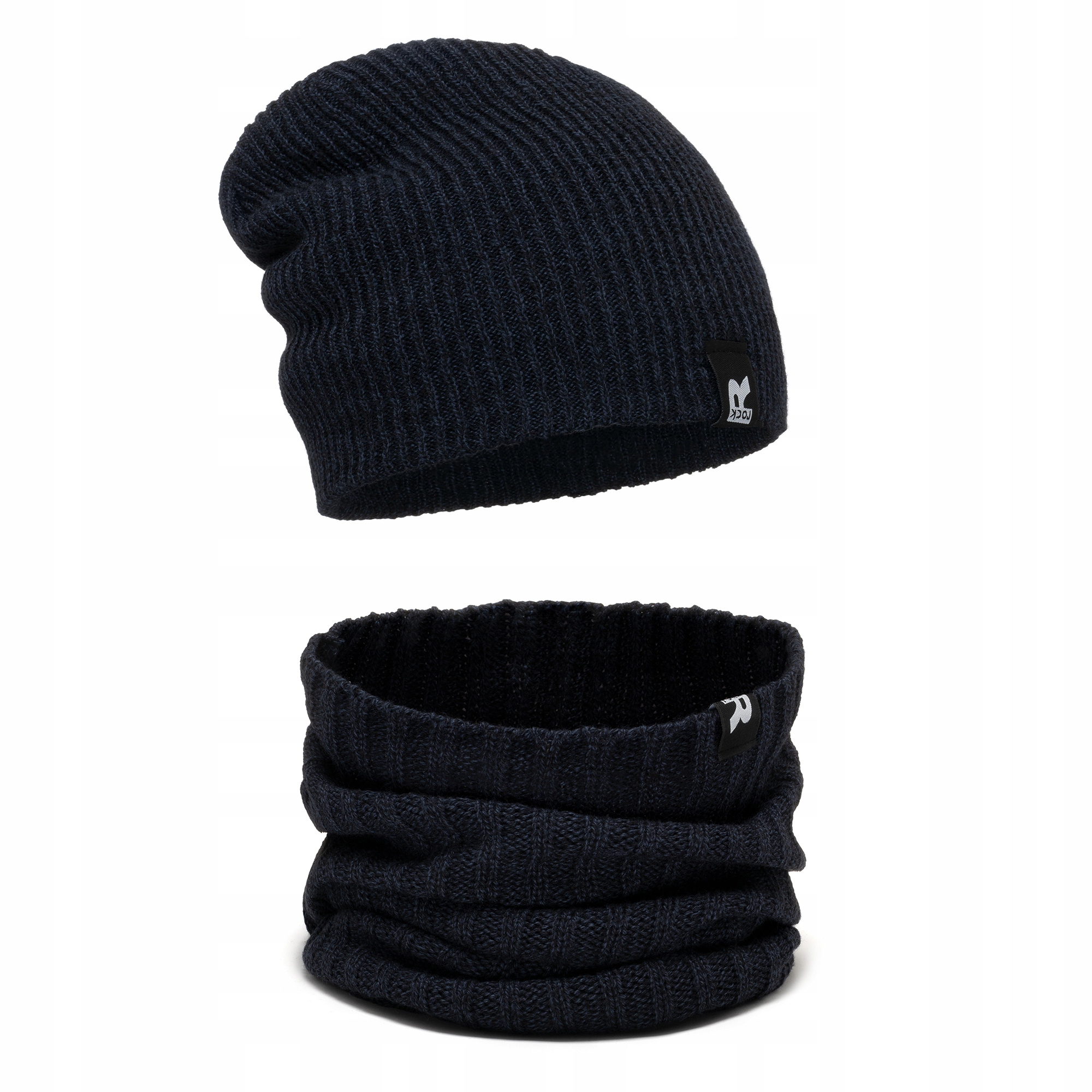 

Zimowy zestaw Ciepła Czapka z Kominem Granat wz5