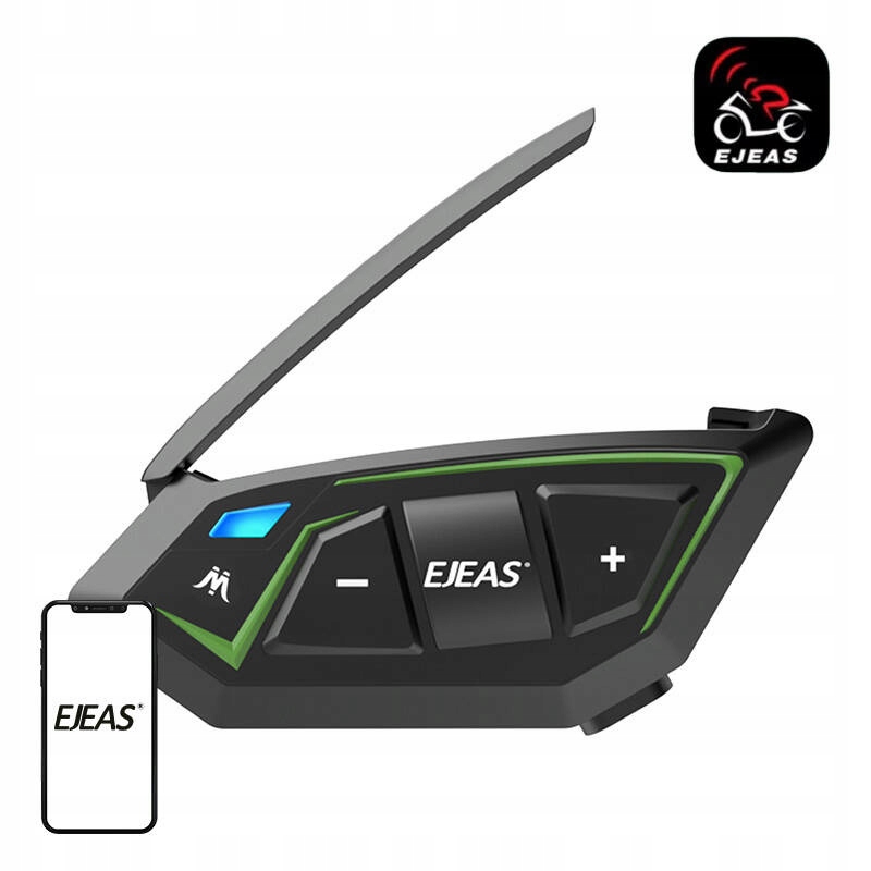 Ejeas Interkom MS8-SE Pre Motocyklovú Prilbu S Bluetooth A Dlhým Dosahom