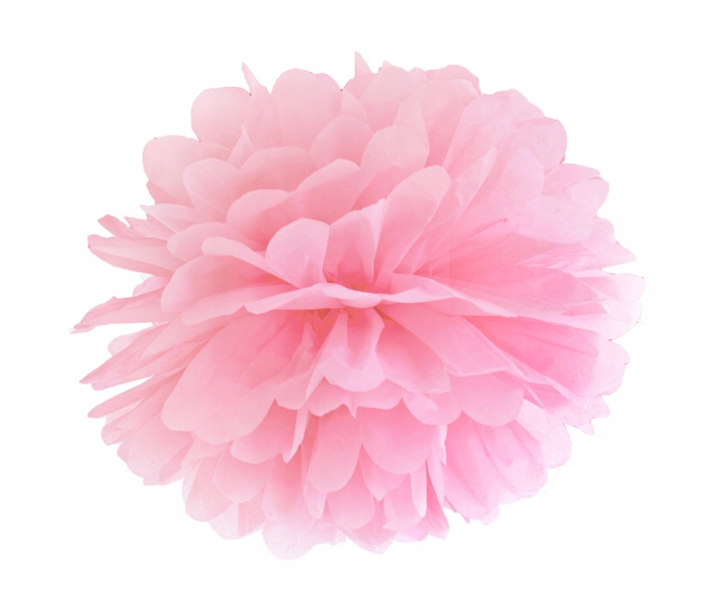 

Pompon Z Bibuły jasnoróżowy 25 cm na ślub wesele