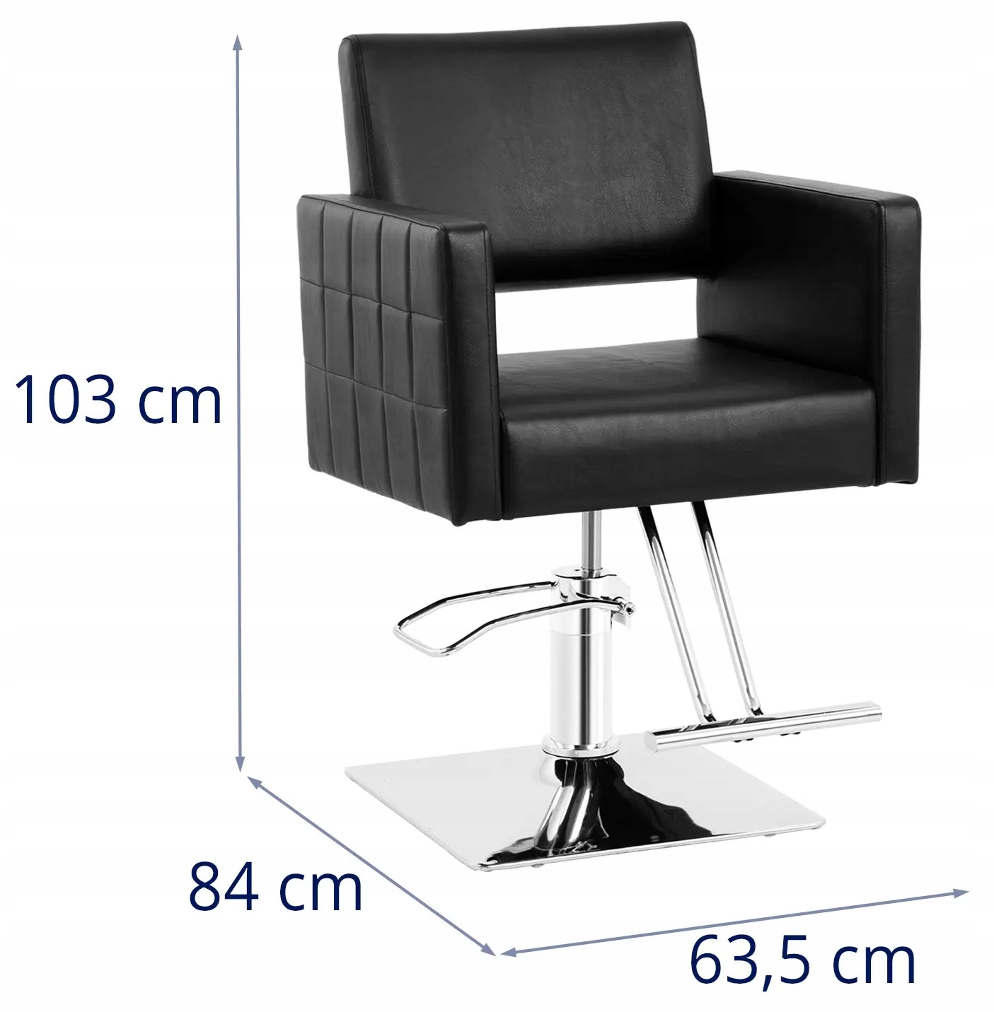 Fotel fryzjerski z podnóżkiem czarny wys. 49-63 cm Physa RIBBLETON 10040905