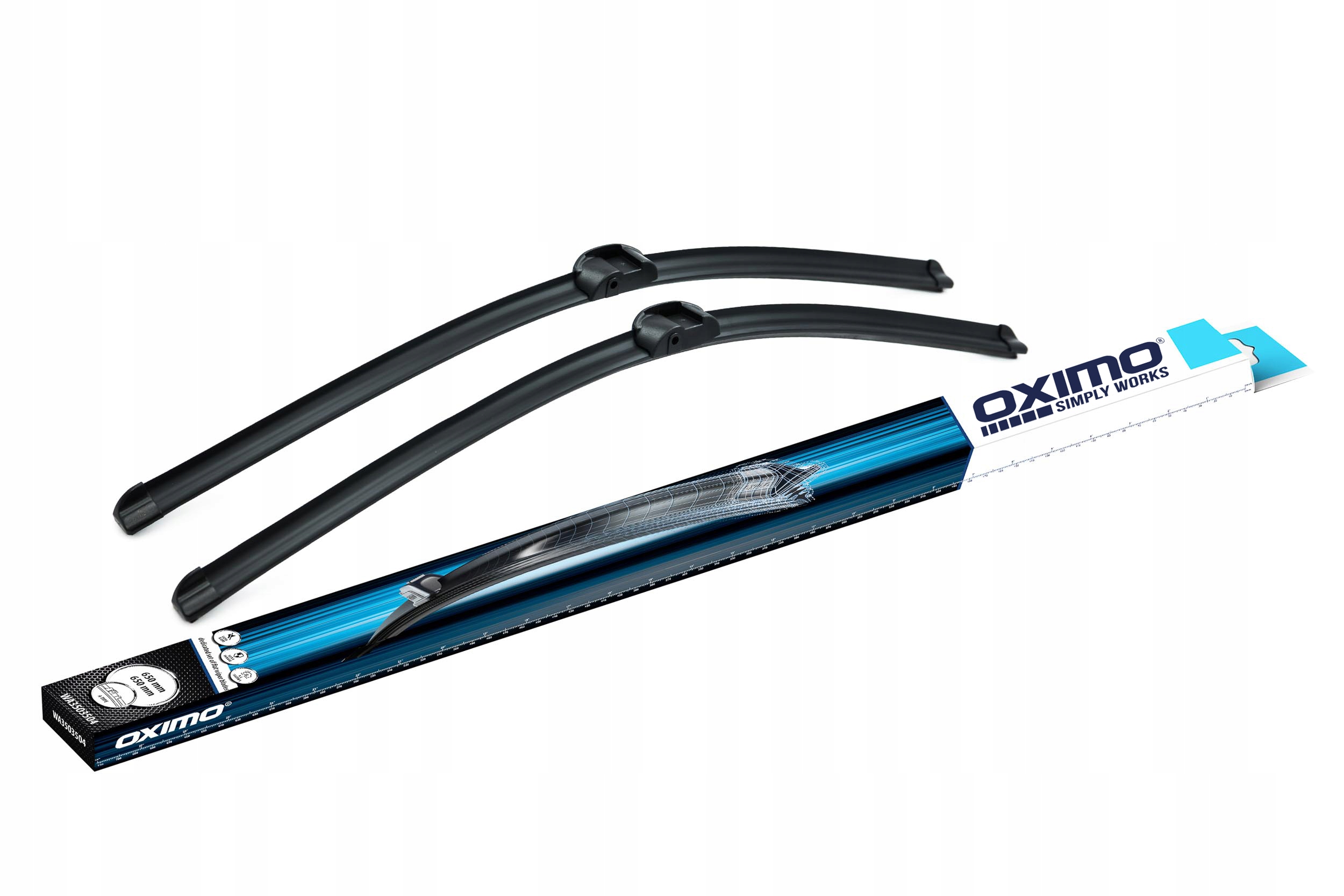 Komplet przednich wycieraczek Oximo o długości 650/650 mm