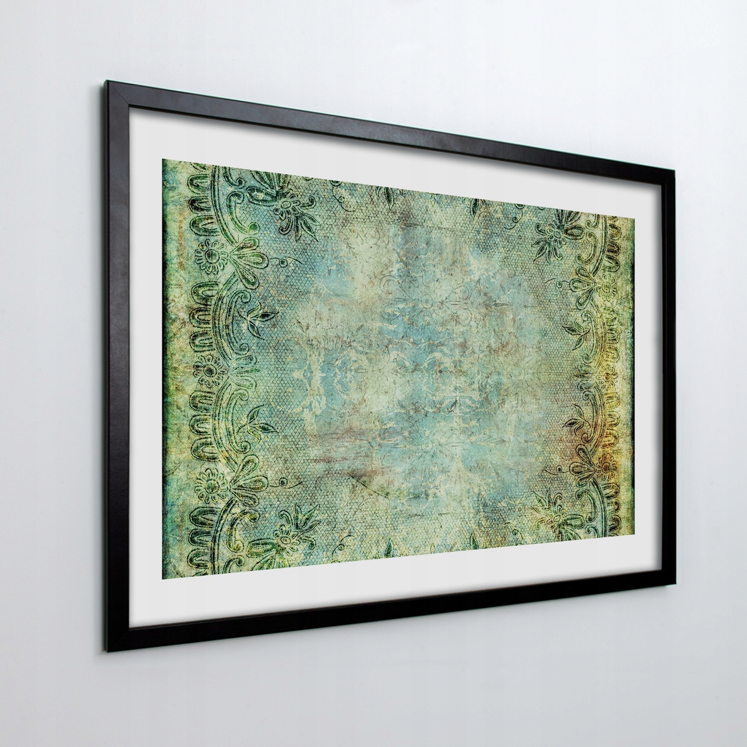 Obraz v rámu na zeď Zelený vintage 100x70 cm