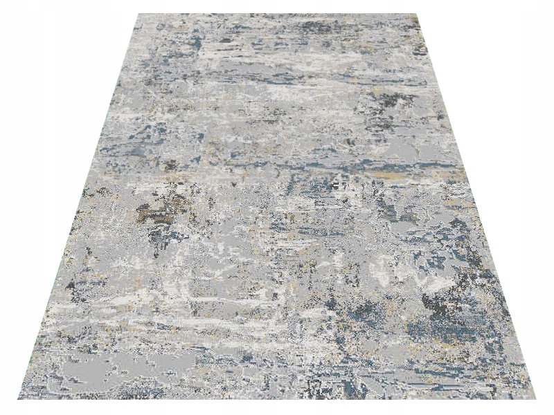 Dywan Nowoczesny Szaro Niebieski 240x340 3D Vintage Do Salonu Do Pokoju