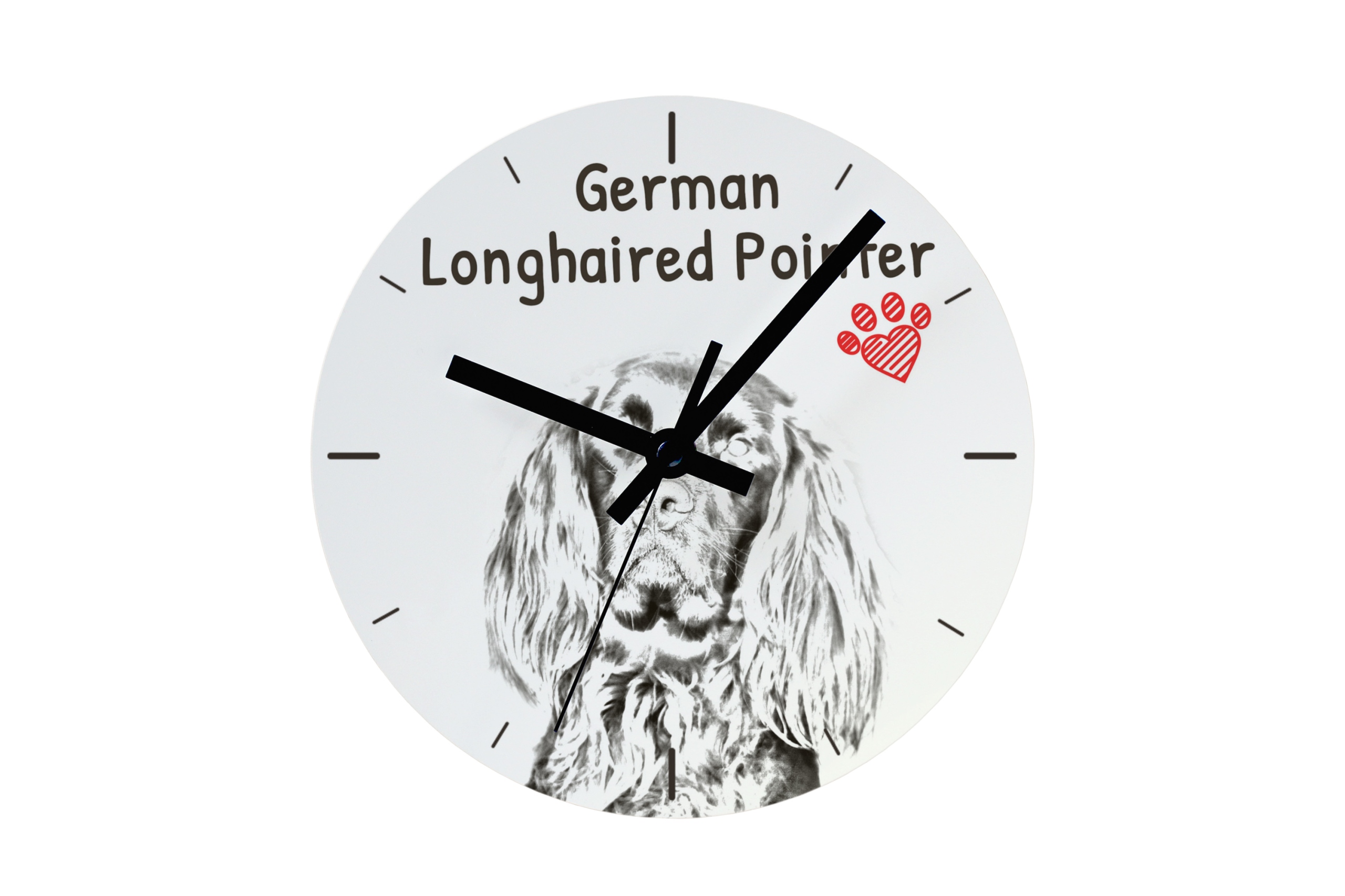 Pointer hodiny se psem, závěsné a stojící, personalizace fotografií, 20 cm