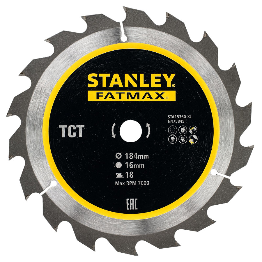 

Stanley STA15360 Tarcza Węglik Tct Hm 184x16mm 18z