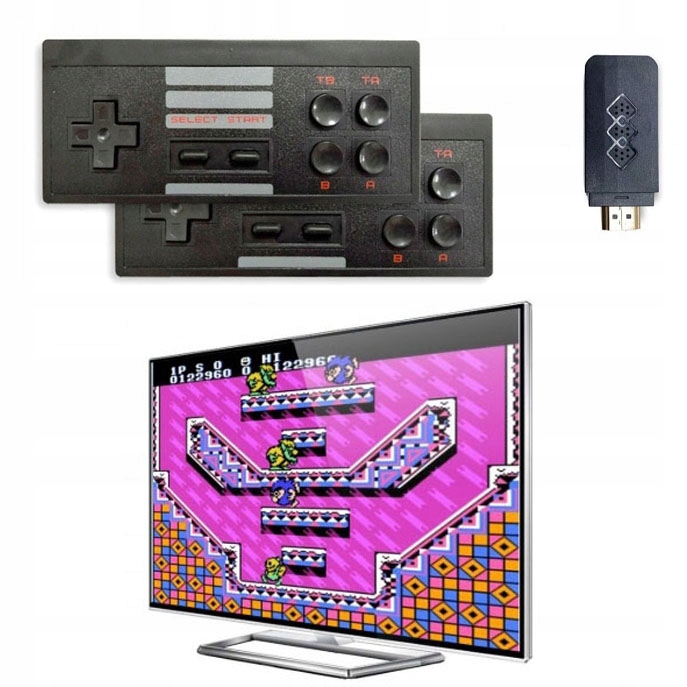 Konsola Retro Gra Telewizyjna Tv 848 Gier 2 Bezprzewodowe Pady Hdmi Dongle