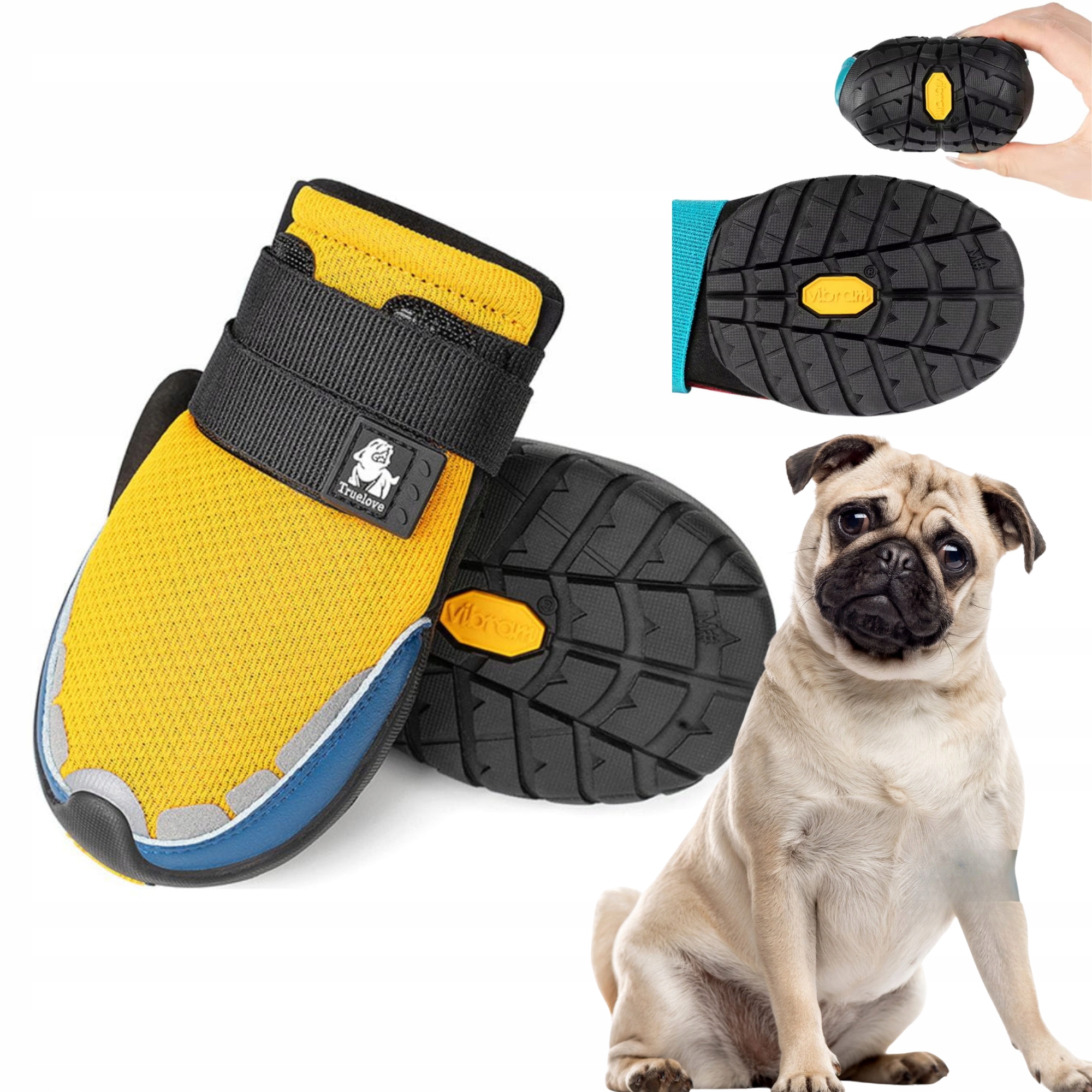 Levně Boty Pro Psa Truelove On Track Podrážka Vibram Xs (2 ks) 5,0 cm Žluté